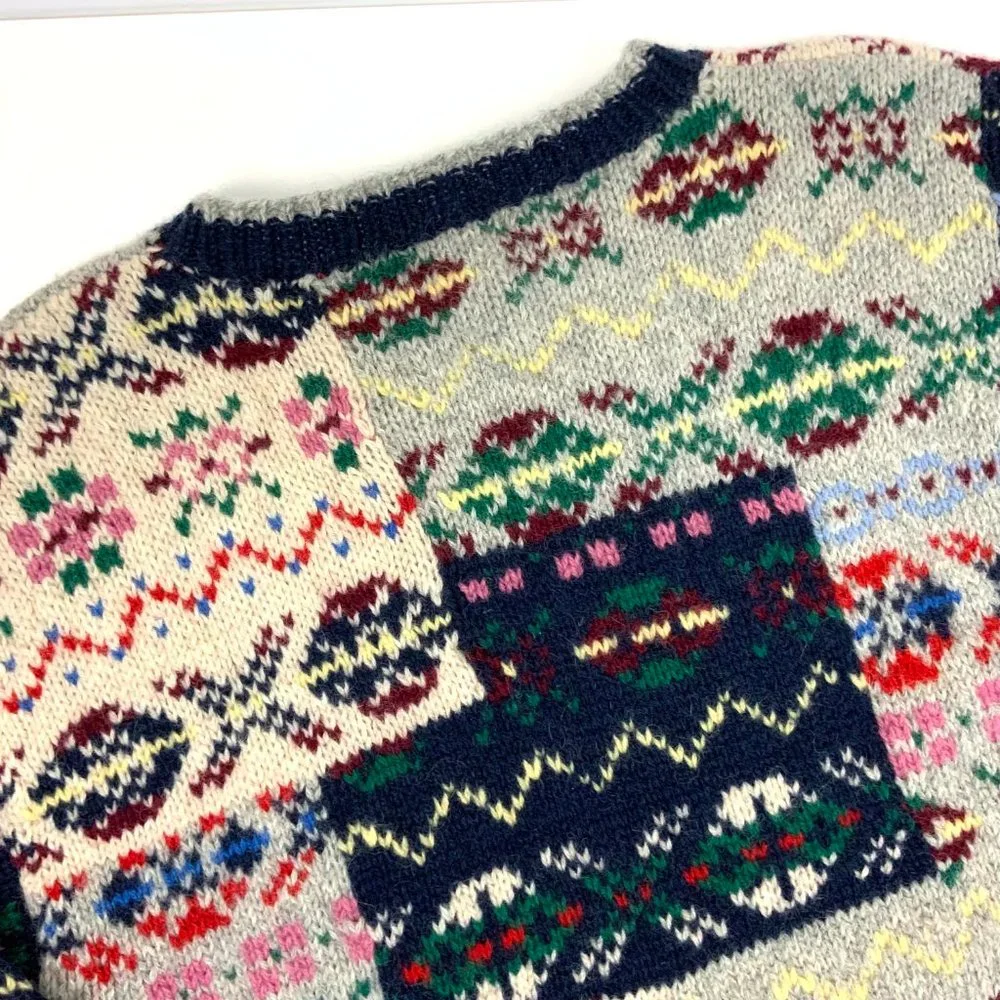 Vintage Susann D Fair Isle Wool Knit Winter Sweater Sz M - Picture 13 of 16